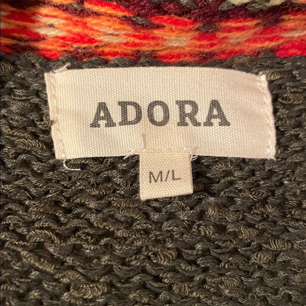 ADORA Multicolor Patterned Cardigan, Size M/L - Picture 3 of 5